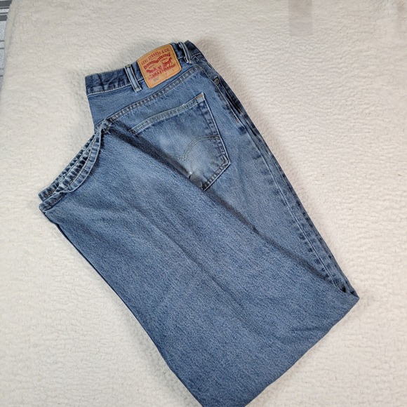 Levi's Other - Levi's 550 Relaxed  Jeans Mens 40x36 Blue Med Wash Tapered Leg Denim Distressed